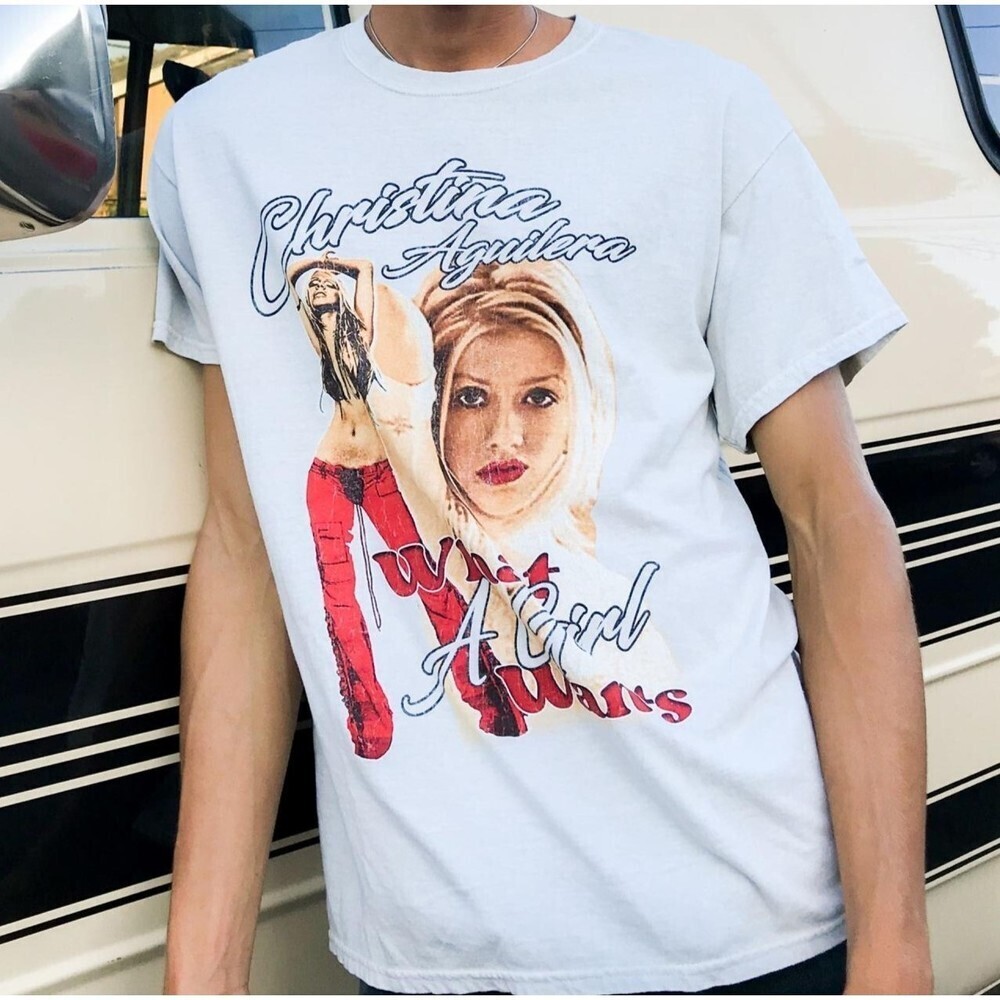 Christina Aguilera What Girl Wants Retro Music Graphic T-Shirt